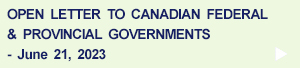 Open Letter to Canadian Governments