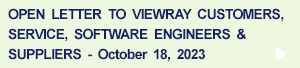 Open Letter to ViewRay Customers, Service, Software Engineers & Suppliers
